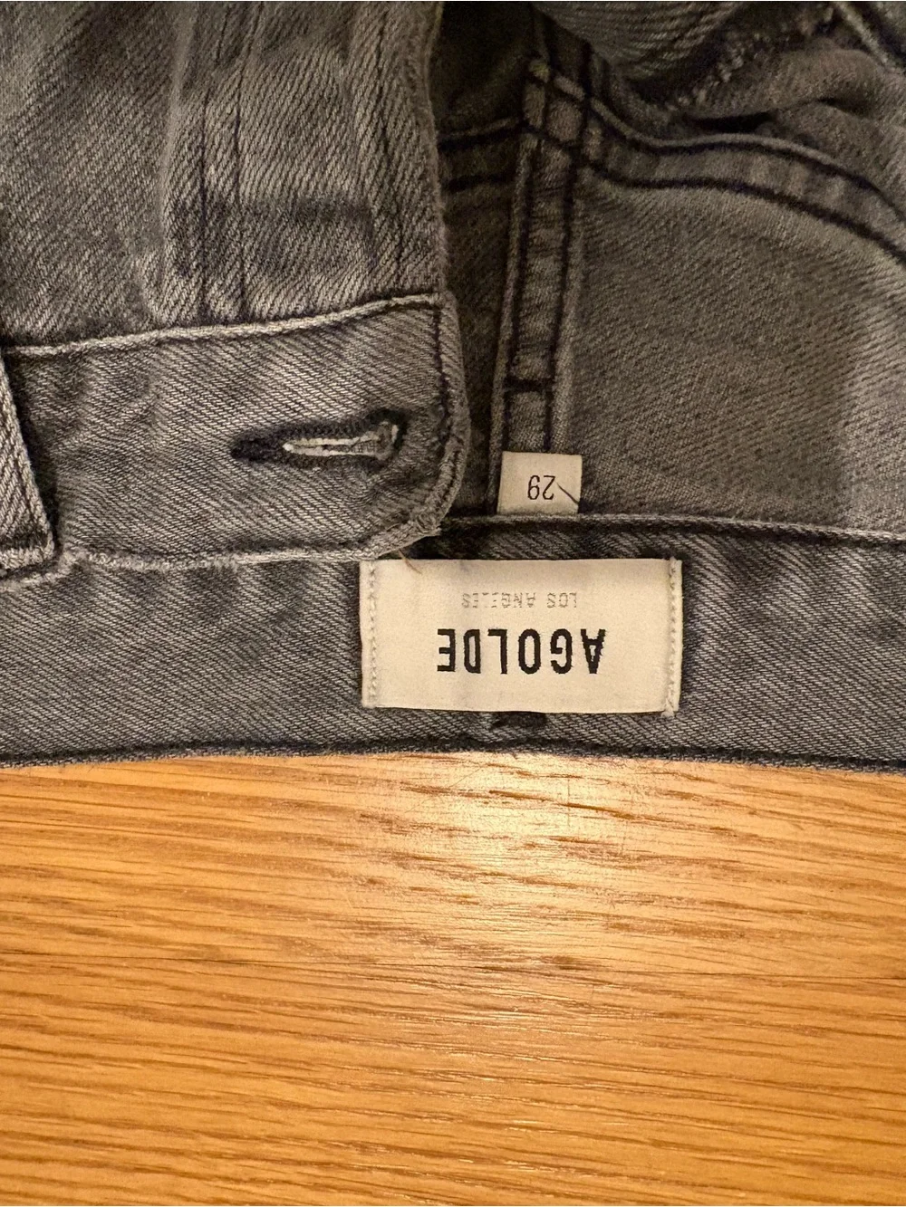 Agolde Riley High Rise Straight Leg Jeans Inkwell Gray 100% Cotton Size 29